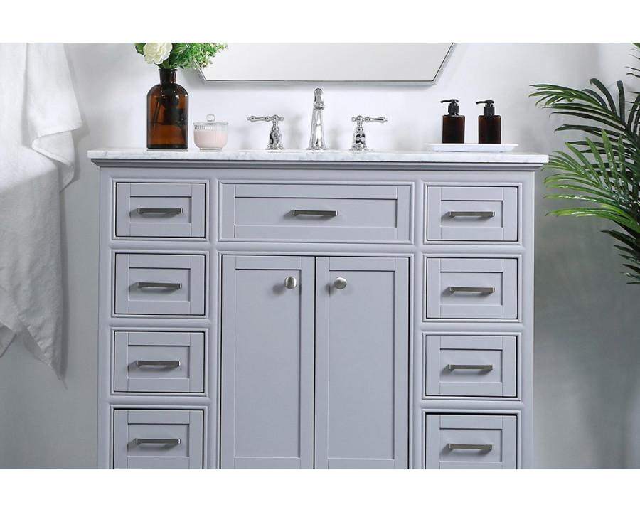 Elegant Bathroom Vanity - Gray, L 42" (VF15042GR)