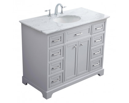 Elegant Bathroom Vanity - Gray, L 42" (VF15042GR)