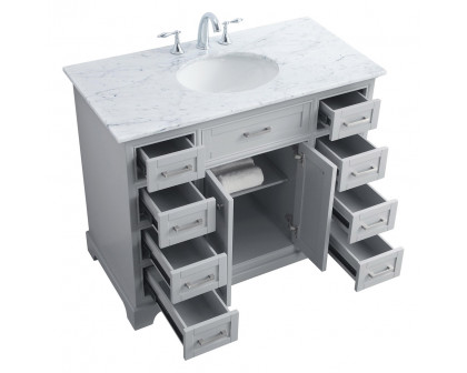 Elegant Bathroom Vanity - Gray, L 42" (VF15042GR)