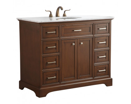 Elegant Bathroom Vanity - Teak, L 42" (VF15042TK)