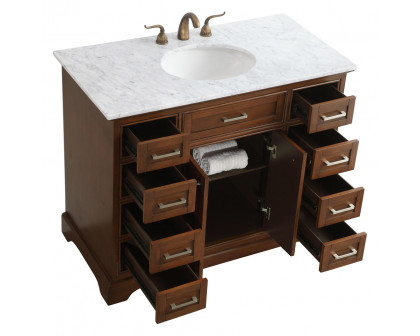 Elegant Bathroom Vanity - Teak, L 42" (VF15042TK)