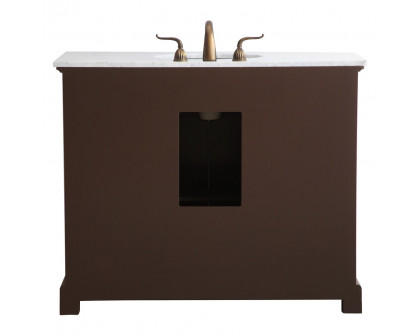 Elegant Bathroom Vanity - Teak, L 42" (VF15042TK)