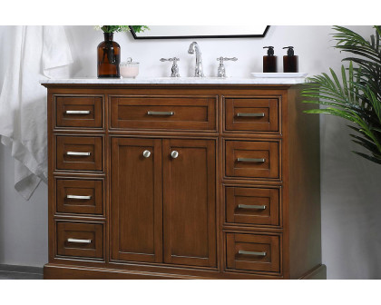 Elegant Bathroom Vanity - Teak, L 42" (VF15042TK)