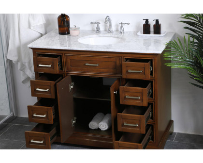 Elegant Bathroom Vanity - Teak, L 42" (VF15042TK)