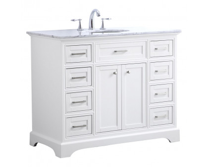 Elegant Bathroom Vanity - White, L 42" (VF15042WH)