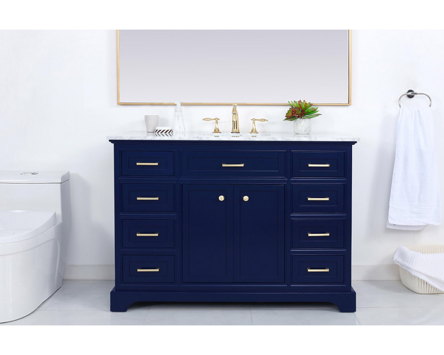 Elegant Bathroom Vanity - Blue, L 48" (VF15048BL)