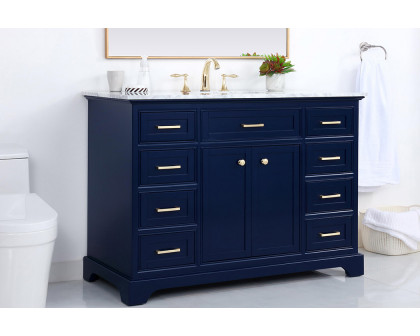 Elegant Bathroom Vanity - Blue, L 48" (VF15048BL)