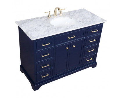 Elegant Bathroom Vanity - Blue, L 48" (VF15048BL)