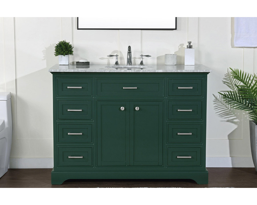 Elegant Bathroom Vanity - Green, L 48" (VF15048GN)