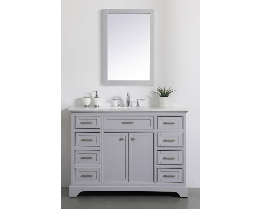 Elegant Bathroom Vanity - Gray, L 48" (VF15048GR)