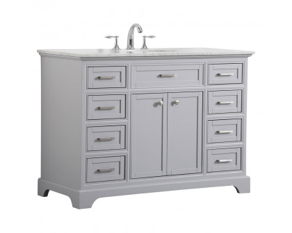 Elegant Bathroom Vanity - Gray, L 48" (VF15048GR)