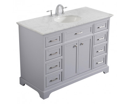 Elegant Bathroom Vanity - Gray, L 48" (VF15048GR)