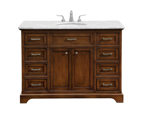 Elegant Bathroom Vanity - Teak, L 48" (VF15048TK)