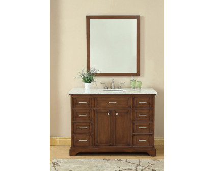 Elegant Bathroom Vanity - Teak, L 48" (VF15048TK)