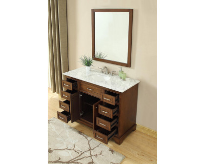 Elegant Bathroom Vanity - Teak, L 48" (VF15048TK)