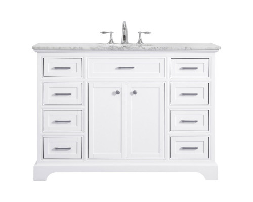 Elegant Bathroom Vanity - White, L 48" (VF15048WH)