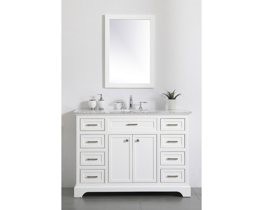 Elegant Bathroom Vanity - White, L 48" (VF15048WH)