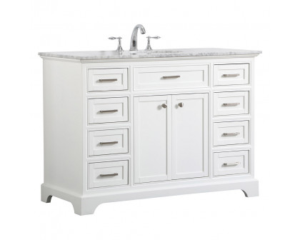 Elegant Bathroom Vanity - White, L 48" (VF15048WH)