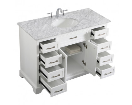 Elegant Bathroom Vanity - White, L 48" (VF15048WH)