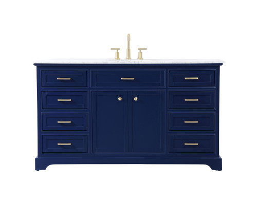 Elegant Bathroom Vanity - Blue (VF15060BL)