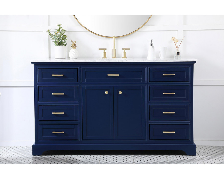 Elegant Bathroom Vanity - Blue (VF15060BL)