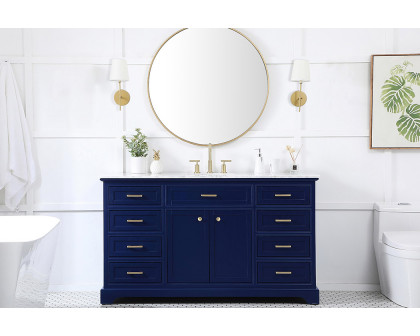 Elegant Bathroom Vanity - Blue (VF15060BL)