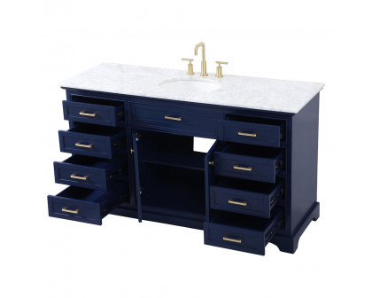 Elegant Bathroom Vanity - Blue (VF15060BL)