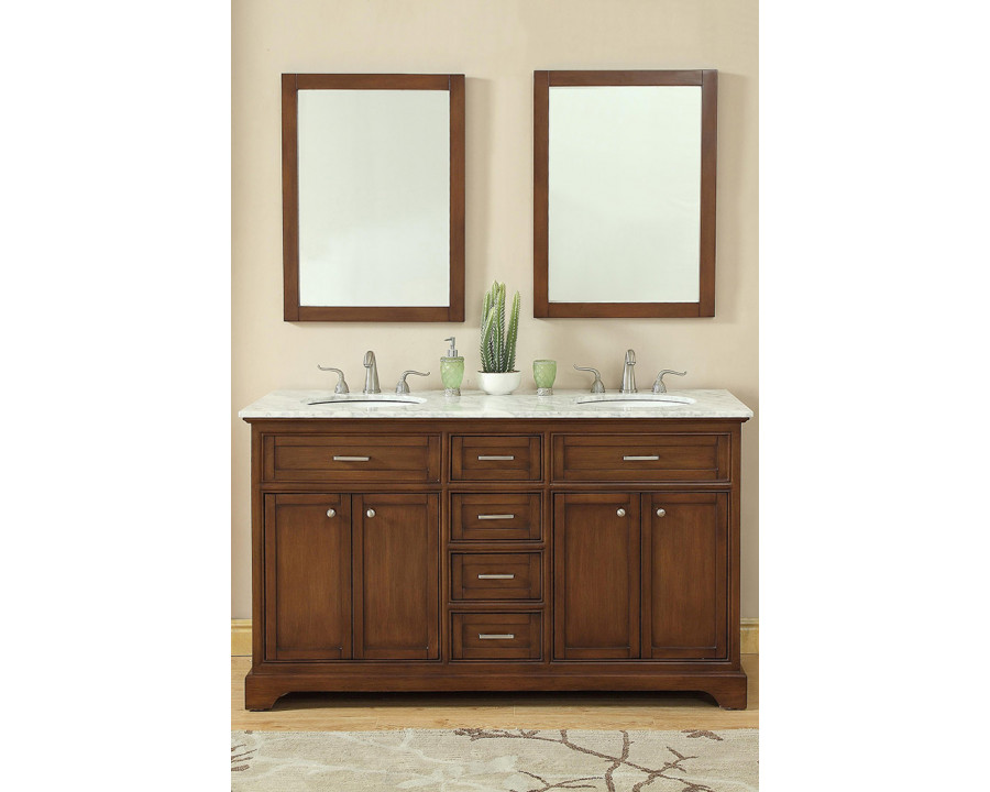 Elegant Bathroom Vanity - Teak (VF15060DTK)