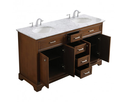 Elegant Bathroom Vanity - Teak (VF15060DTK)