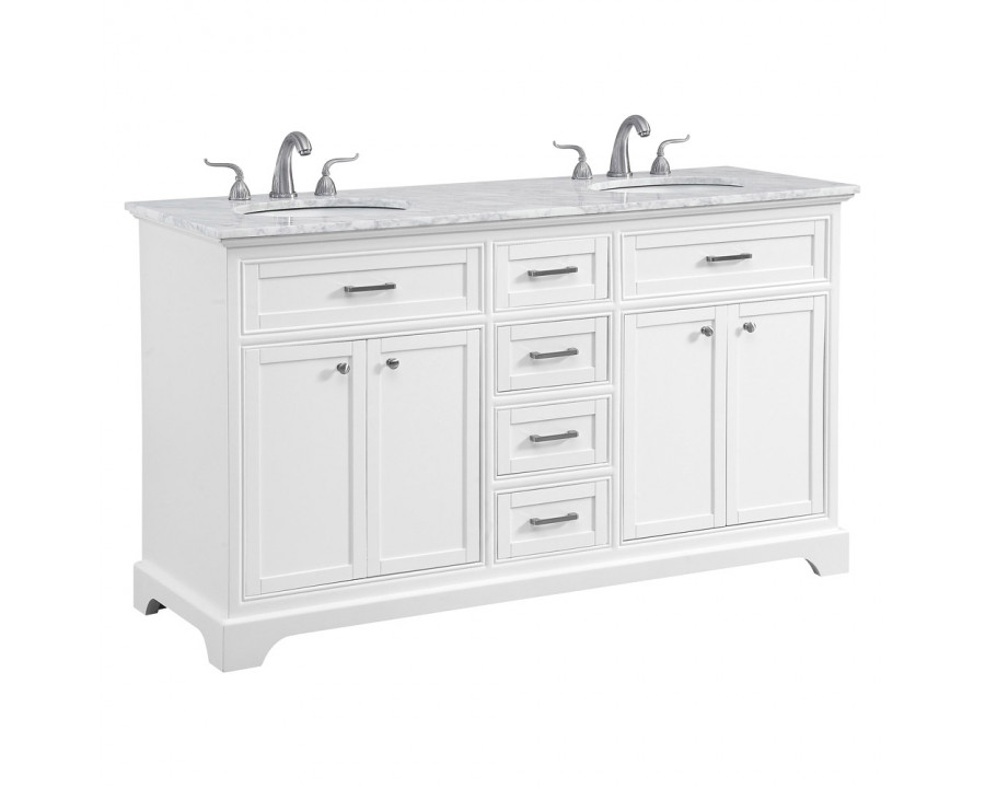 Elegant Bathroom Vanity - White (VF15060DWH)