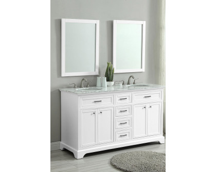 Elegant Bathroom Vanity - White (VF15060DWH)