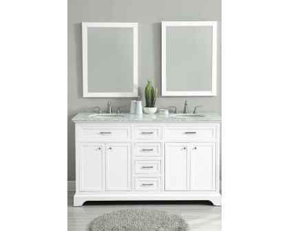 Elegant Bathroom Vanity - White (VF15060DWH)