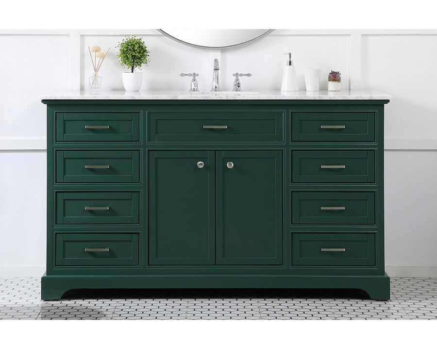 Elegant Bathroom Vanity - Green (VF15060GN)