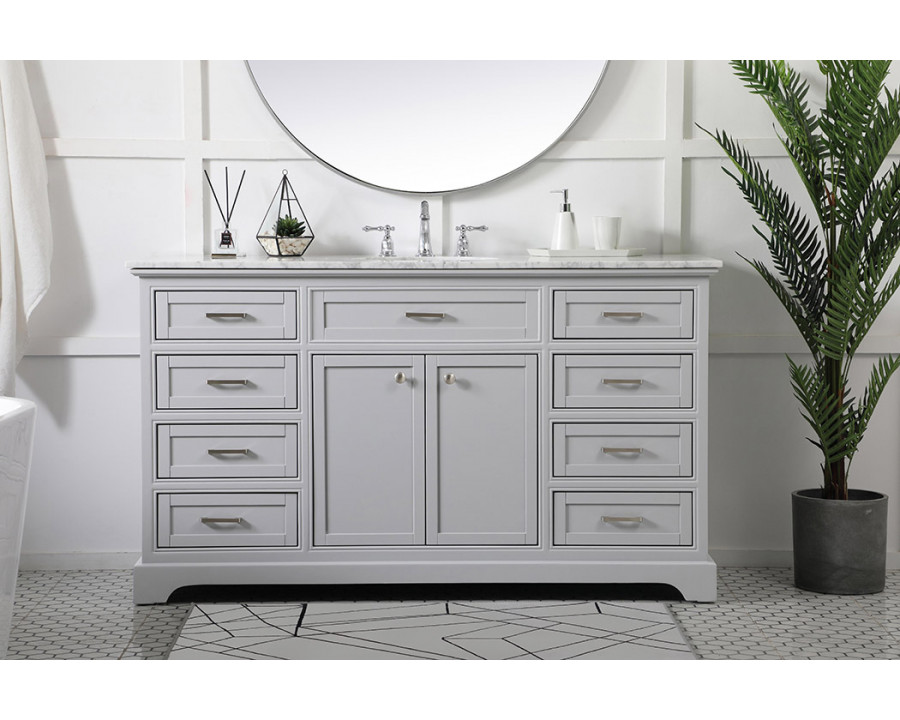 Elegant Bathroom Vanity - Gray (VF15060GR)