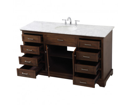 Elegant Bathroom Vanity - Teak (VF15060TK)