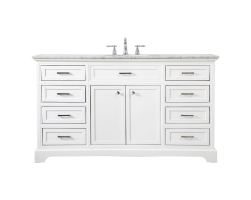 Elegant Bathroom Vanity - White (VF15060WH)