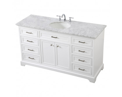 Elegant Bathroom Vanity - White (VF15060WH)