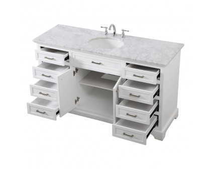 Elegant Bathroom Vanity - White (VF15060WH)