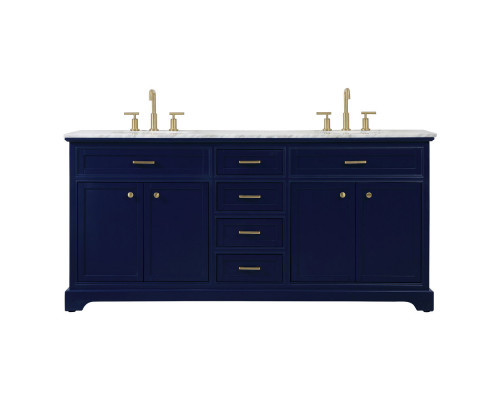 Elegant Bathroom Vanity - Blue (VF15072DBL)