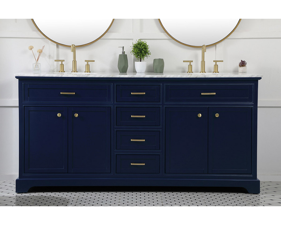 Elegant Bathroom Vanity - Blue (VF15072DBL)