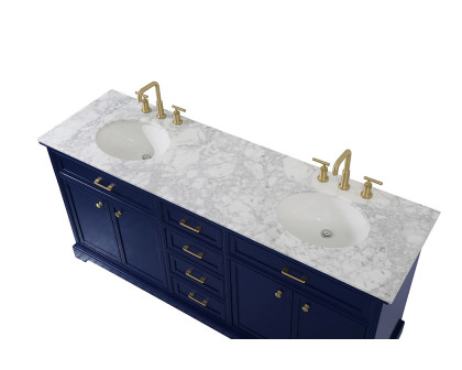 Elegant Bathroom Vanity - Blue (VF15072DBL)