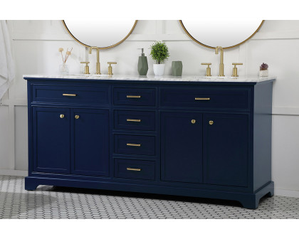 Elegant Bathroom Vanity - Blue (VF15072DBL)