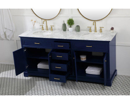 Elegant Bathroom Vanity - Blue (VF15072DBL)