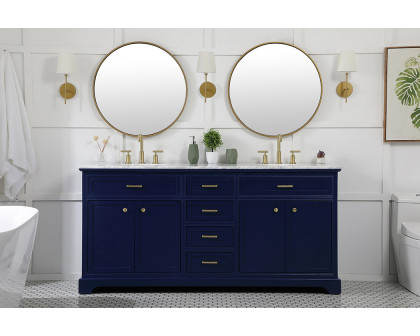 Elegant Bathroom Vanity - Blue (VF15072DBL)