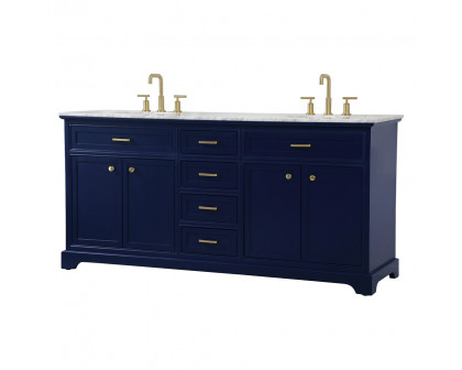 Elegant Bathroom Vanity - Blue (VF15072DBL)