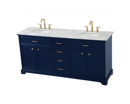 Elegant Bathroom Vanity - Blue (VF15072DBL)