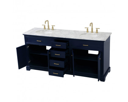 Elegant Bathroom Vanity - Blue (VF15072DBL)