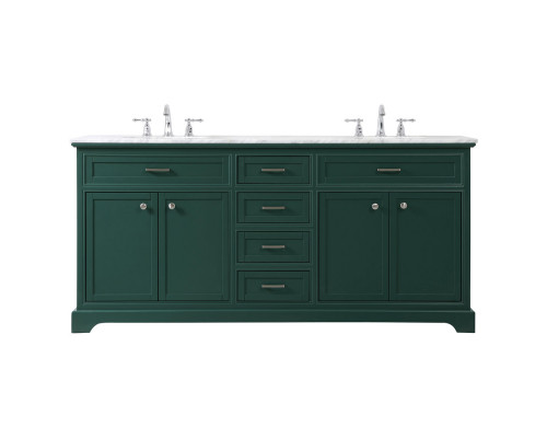 Elegant Bathroom Vanity - Green (VF15072DGN)