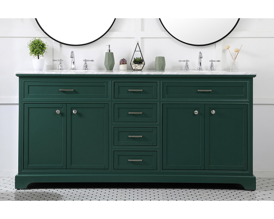 Elegant Bathroom Vanity - Green (VF15072DGN)