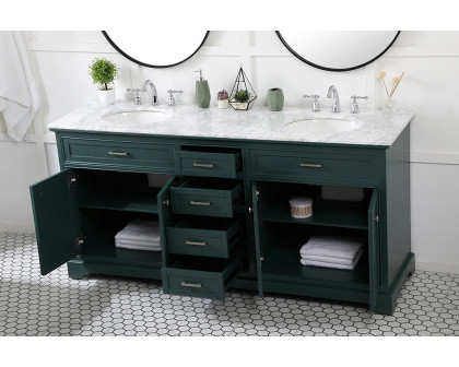 Elegant Bathroom Vanity - Green (VF15072DGN)